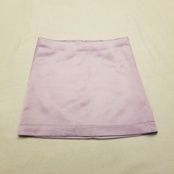 NWT Lavender Satin Mini Skirt X-Small Pastel Purple House of Harlow 1960 - Picture 11 of 13